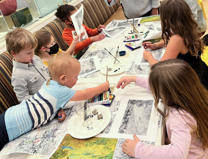 Photo of kids crafting at a table