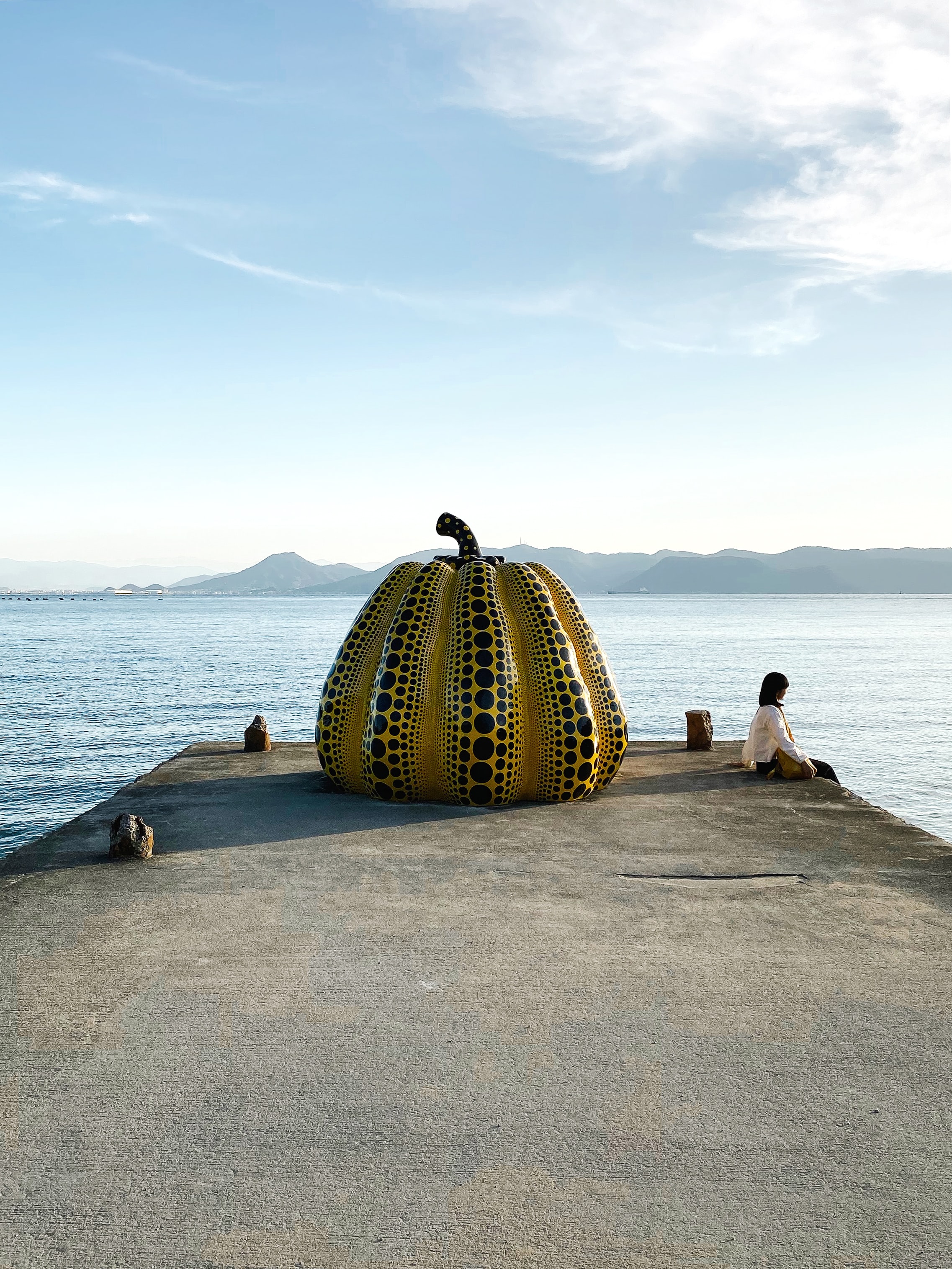 Pumpkin by Yayoi Kusama on the island of Naoshima