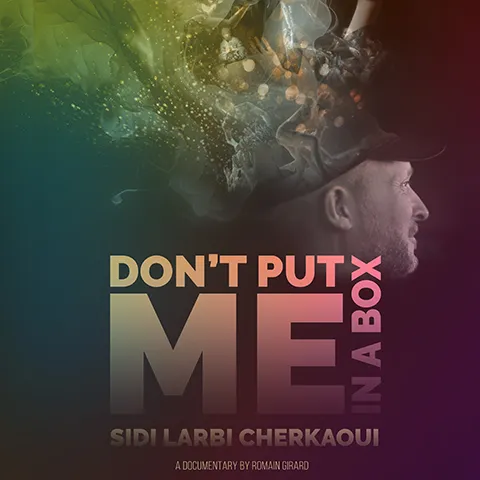 poster for film "Don't Put Me in a Box" featuring that text over an profile of a person wearing a crown of some sort