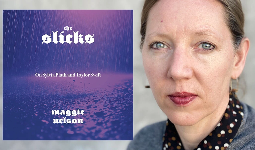photo of woman with red lipstick and a grey sweater looking into lens