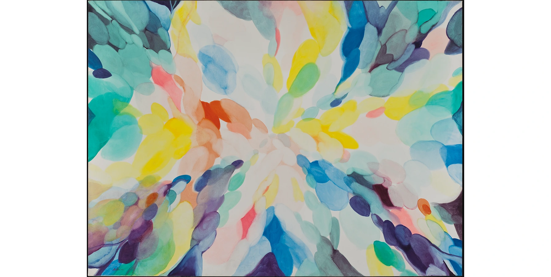 abstract painting with vibrant colors