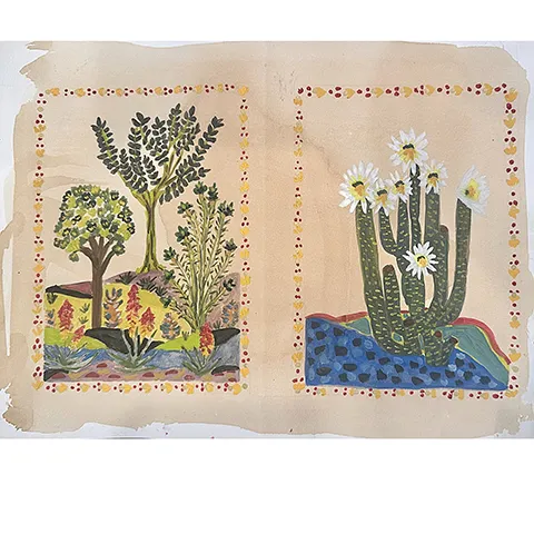 illustrated color prints of plants