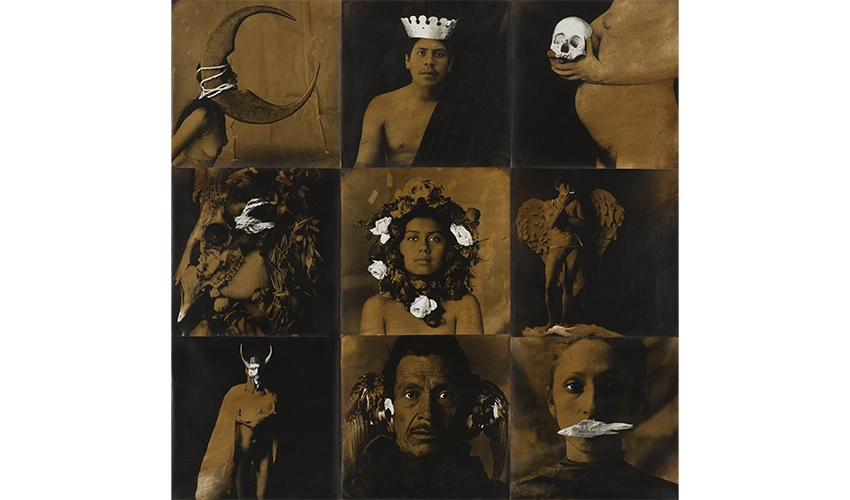 9 x 9 grid of photos of figures