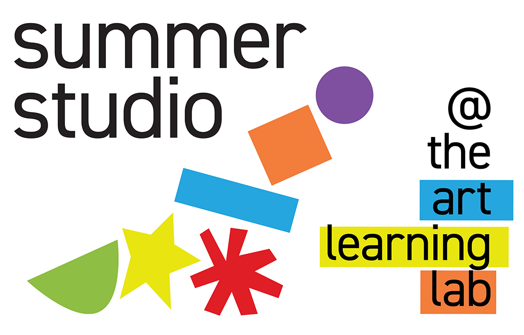graphic promoting art learning lab Remixed entwined histories and new forms in stylized lettering