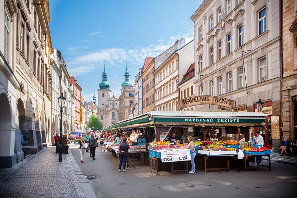 Havelske Trziste (Havel's Market) in Prague, Czech Republic. Havel's has been continuously open since 1232.