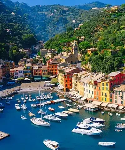photo of colorful Portofino harbor filled with boats