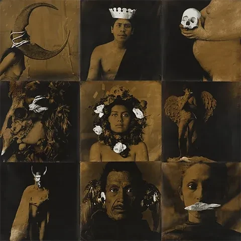 9 x 9 grid of photos of figures