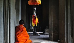 Monk at Angkor Wat, Cambodia