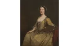 oil on canvas of a portrait of the artist staring at the viewer