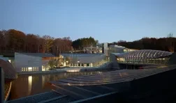 crystal bridges at dusk