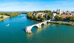 Avignon city aerial view, France