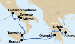 Map of stops on tour 